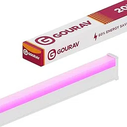 GOURAV Slim 4ft LED Tubelight 20W – Pink | Soft Lighting Effect | Wall Surface Mount | Pack of 1-picture-32
