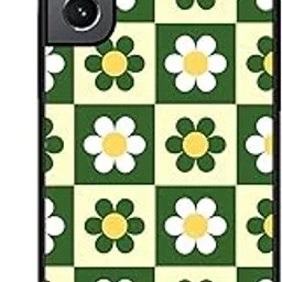 NDCOM for Samsung Galaxy S22 Plus 5G Back Cover White Green Yellow Flower Printed Metal Case-image-4