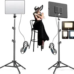 ADZOY Professional Combo of 11 Inch USB Powered LED Panel Light 360 Rotation 180 Tilt with 7 Feet Adjustable Metal Tripod for Video | Photo | Studio Lighting | Calligraphy | Broadcasting-picture-25