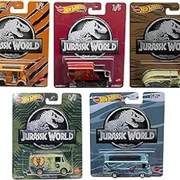 Hot Wheels Jurassic World 2022 Premium Pop Culture Complete 5 Car Diecast Set DLB45-946Q Release-image-47