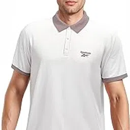 reebok Men's Stretch Comfort Polo Shirt - Soft Cotton Short Sleeve Polo with Flexible Fit-picture-18