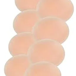 lijie Nipple Covers 5 Pairs Reusable Adhesive Invisible Pasties Beige Silicone Cover for Dress (5 Pair)-picture-45