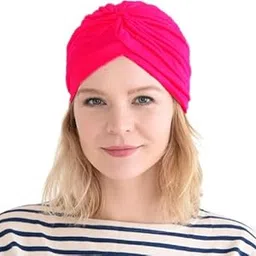 sam shoppy Stretch Pagri Turban Headwrap Polyester Cap India Pagree Turban Head Bennie Cover Twisted Pleated Head Wrap Headwear for Women Girls,-picture-35