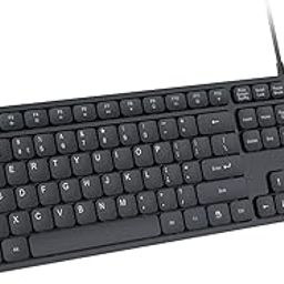 Portronics Ki-Pad 3 USB Wired Keyboard with Large Keycaps, Noise-Free Typing, Fn Multimedia Hotkeys, Full-Size Layout with Num Pad, Ergonomic Design, 1.5m USB Cable, for Laptop, PC, Mac (Black)-picture-14