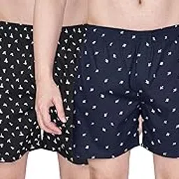 nermosa Men's Cotton Printed Regular Boxer Shorts, Regular wear | Pack of 2-picture-31