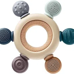 UNVELIS Oral Cleaning Brush 6 In 1 Toothbrush Tongue Brush Bpa Free Soft Silicone Bristle Oral Care Toothbrush For 6 Month To 24 Months,With Storage Box - Manual,Baby,Multicolor,70 G-picture-27
