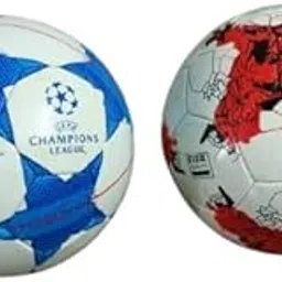 SUPRIYA SPORTS Football Professional Match Ball Standard Training Football for All Ages Ideal for Ground, Grass (White-Red-Bue, Medium, 2, Count, 2)-picture-10