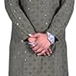 yuvina fashion Men Stylish Grey Colour Kurta Pajaama-picture-12