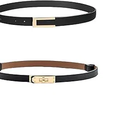 bossnuok Women's Fashion Waist Belt 2Pcs Combo - Stretchable PU Leather & Vintage Belts with Rustproof Buckle for Saree/Dresses/Kurta/Blazers-picture-24