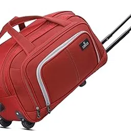 the clownfish Ricardo 48 liters Polyester Travel Duffle Trolley Bag Duffel Bag with Wheels (Red)-picture-34