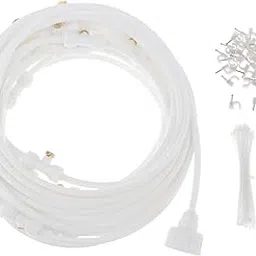 ATORSE Misting Cooling System Outdoor Misting System for Greenhouse Backyard Garden White-picture-43