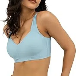 b'there B’There Women’s Premium Full Coverage Wire-Free Seamless Bralette | Padded Everyday Comfort Bra with Minimal Seams & Second-Skin Softness | Slip-On Essential Bralette for Layering-picture-39