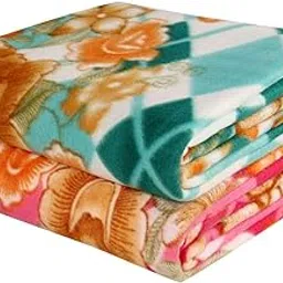 Pack of 2 All Season Multipurpose Polar Fleece Special Heavy Winter Light Weight Polar Fleece Blanket for Bed Warm Cozy Multicolor AC Blanket (Single Bed 60X90 Inches)-image-71