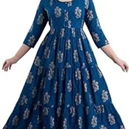charnest Women's Rayon Anarkali Maternity Dress, Pregnancy Dress,Feeding Kurti,pre and Post Pregnancy Kurti,Easy Brest Feeding Dress, with Both Side 14 inch Zipper and Belt-picture-55