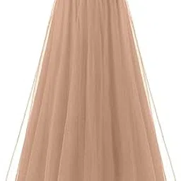 radhika n dhaanya creation Women's Tulle Net Fabric Full Length High Waist Readymade Long Skirt/Lehenga Maxi Flare-picture-38