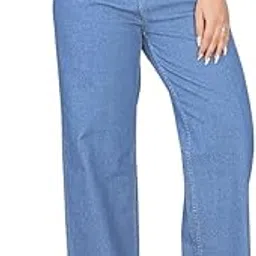 z&zently Women High Waist Wide Leg Denim Baggy Jeans | Regular Fit Jeans for Women-picture-37