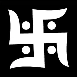 Vinyl Swastik Simple Glossy Wall Vehicle Sticker 5 x 5 Inches White-picture-57