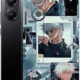 AtOdds Mobile Skin Sticker Wrap | Compatible for Poco X7 PRO (5G) | Scratchproof Matte Finish | Full Coverage for All Sides & Camera Protection (Gojo-Saturo)-picture-18
