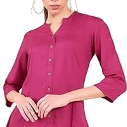 soch Women Pink Rayon Solid Tunic-picture-25