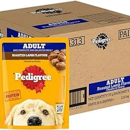 Pedigree Adult Wet Dog Food, Roasted Lamb Flavour Chunks in Gravy, 70 g (Pack of 30), Made with Real Meat, Complete & Balanced Nutrition for Adult Dogs-image-14
