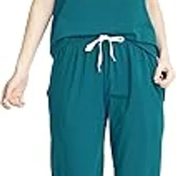 zeyo Night Suit for Womens Typography Printed Cotton Night Dress of Top and Wide Bottom Pyjama-picture-30