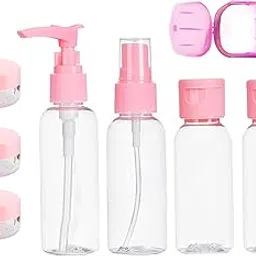 ARDAKI Travel Bottles for Toiletries Refillable Empty Mini Small Container Travelling Kit Set for Shampoo, Cosmetics & Other Essentials Leakproof - with Pouch (8 Pcs)-picture-33