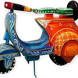 Made And Rooted Handcrafted Wooden Scooter Miniature | Multicolor Hand-Painted Decorative Showpiece for Home, Office & Table Decor | Traditional Rajasthani Art Gift Item-image-68