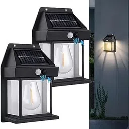 ASLIVE Solar Wall Lights Outdoor | Wireless Dusk to Dawn Porch Lights Fixture | Solar Wall Lantern with 3 Modes & Motion Sensor | Waterproof Exterior Lighting with Clear Panel for Garden Pack of 1-picture-40