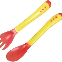 The Cheeky Kidzz Baby Soft Silicone Feeding Spoon Heat-Resistant Cutlery Spoon Teether Set Safety Self Feeding Learning for Babies/New Borns (Design 6)-picture-34