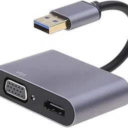 MESHIV USB 2.0 to HDMI VGA Adapter/Converter 1080p with SuperSpeed USB 2.0 Converter Support (USB to HDMI VGA with Audio 3.5jack)-image-25