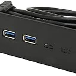 5.25 Inch Front Panel, PC Multifunction Media Dashboard, USB 3.0 to 19 Pin Metal Optical Drive Bay 2 Port USB Hub for PC Computer Case-image-0