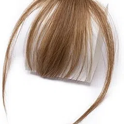 CADENZA HAIR 3D Air Hair Bangs with Temples Human Hair Remy Clip in Hair Extensions Natural Fringe Hairpiece for Women | Light Brown-picture-38