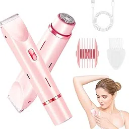 Hewan Bikini Trimmer for Women, 2 in 1 Electric Razors for Women, Dermave Bikini Shaver, IPX7 Waterproof & Easy Cleaning, Ceramic Blade, 120 Min Cordless Runtime, Ultra Low Silent (Pink).-picture-10