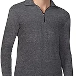 blisstone Men’s Full Sleeve Zipper Collar T-Shirt | Casual Slim Fit Stylish T-Shirt-picture-37