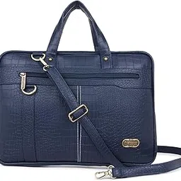 Stylish Faux Leather Office Messenger File Bag For Men Women | Laptop Bag 15.6 Inch Hp Macbook Air Pro | Briefcase Shoulder Bag | Corporate Gift Item.-image-0