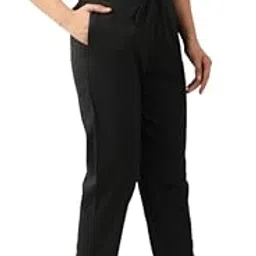 moirai Pure Cotton Regular Fit Solid Cigarette Trousers for Women Casual Office Formal Ethnic Kurti Pants image 1