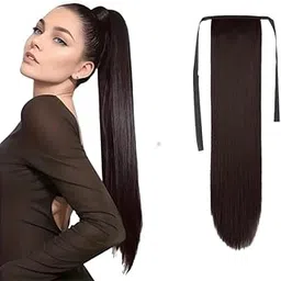 BLUSHIA Silky Soft Ribbon Hair Extensions And Wigs Women Straight Hair Extension For Girls To Increase Hair Volume Brown-picture-40