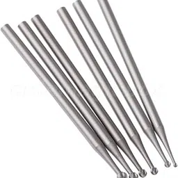 SWISSO 6pcs Round Burr Set Rotary Abrasive Tool Dental Polish Round Head 2.35mm Shank Fits Dremel-picture-30