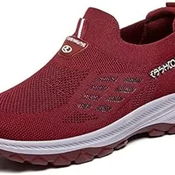 carl vinson Women's Spring Walking Shoes – Breathable, Soft Sole, One-Step Comfort Shoes for Middle-Aged & Elderly Mothers| 37 | Red-picture-14