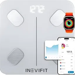 INEVIFIT Smart Body Fat Scale, Highly Accurate Bluetooth Digital Bathroom Body Composition Analyzer, Measures Weight, Body Fat, Visceral Fat & Bone Mass (Eco-Wht)-picture-11