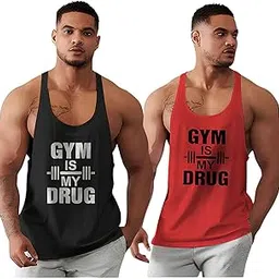 bab being beast apparel BAB Men's Gym Vest | Printed Design | Polyester Fabric | Sleeveless Scoop Neck | Activewear for Workout & Sports-picture-22