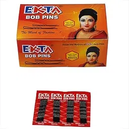 EKTA Bobby Hair Pins for Women & Girls | Stylish Bob Hairpins for Hairstyling | Hair pins 1 BOX, 36 CARDS, 24 Hair Pin Each Cards (Black)-picture-24