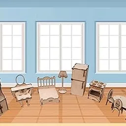 GYANOTOY Miniature Furniture Set- Perfect for Dollhouses and Imaginative Play| Ideal for Kids and Collectors Alike| Inspire Creativity and Role-Playing Skills-picture-46