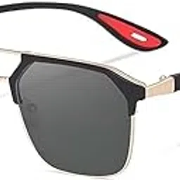 black eagle Non Polarized sunglasses for men and Women Uv 400 Protection Square Shape Cooling Goggles Black Shade Sunglass-picture-11