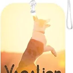 tashis pet junction TPJ Handmade Resin Customized Luggage ID Tag with Pet Name Dog Cat Photo, Cute Personalized Travel Bag Identifier Label, Travel Accessories Ideal for Gifting - Pawcation Playful Dancing Dog Vacation-picture-66