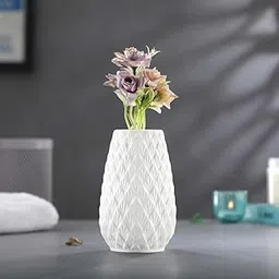 White Ceramic Vase for Home Decor Centrepiece Showpiece (Pineapple)-picture-43