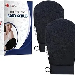 Exfoliating Gloves For Dead Skin - Even Glow Skin Exfoliating Glove, Dead Skin Remover With Breathable Viscose Fiber. Body Exfoliator Glove For Men & Women, Bath Gloves Body Scrubber.-image-2
