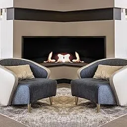 Set of 2 Velvet Dining Chairs, Cushion Seat Chair for Living Room Bedroom Restaurant, Modern Contemporary Upholstered with Polished Golden Solid Wooden Legs R10-image-64