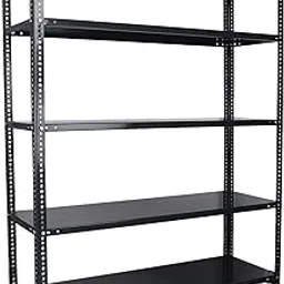Mil-Nil Prime CRC Sheet 5 Shelf Multipurpose Slotted Angle Rack, 60 x 47 x 15 Inch, 22 Gauge (Grey) 16 Gauge Angles-picture-32