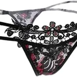 ujeavette 4xWomen Lace Floral Briefs Lingerie Knickers Thongs Panties Underwear Black-picture-25